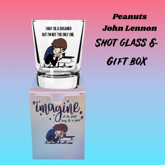 Classic Rock Musicians/PEANUTS Character SHOT Glass/Gift Box! - Picture 13 of 16